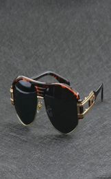 Luxe bril metallic halfframe zonnebril voor dames buiten UV-bescherming vizier groot gezicht unisex chameleon1109715