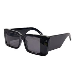 lunettes de soleil de luxe pour femmes ivoire noir grosses lunettes de soleil géométriques 0543S anti-ultraviolet rétro plaque carré plein cadre unisexe mode lunettes