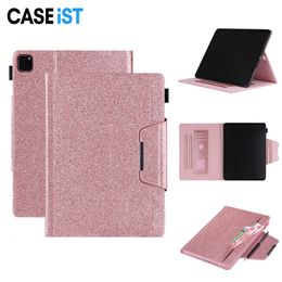 Caselist Luxury paillette magnétique flip sleep sleep up cuir wallet carte trésorerie slots support comprimer tablet couvercle sac pour iPad air mini pro 1 2 3 4 5 6 7 8 9,7 10,2 10,5 11 12,9 pouces