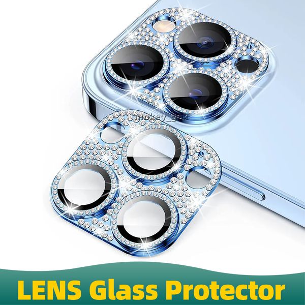 Protector de lente de cámara de protección de cámara de diamante brillante de lujo para iphone 15 13 14 14 pro max película de lente de cámara