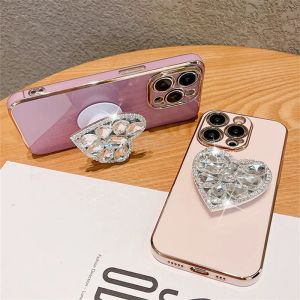 Étui de téléphone de coeur de diamant de luxe pour Xiaomi MI 11 Lite MI12 MI13 11T 12 T POCO X3 M3 F3 F4 X3GT M4 MI10 10T COUVERTURE