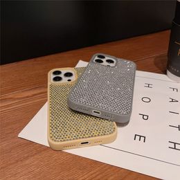Étuis de téléphone à paillettes de luxe pour iPhone 15 Pro Max i 14 12 11 14promax 13 15Pro Designer de mode Bling Sparkling Strass Diamant Jeweled 3D Crystal Cover