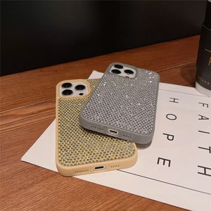 Cajas de teléfono con brillo de lujo para Iphone 15 Pro Max i 14 12 11 14promax 13 15Pro Diseñador de moda Bling Sparkling Rhinestone Diamond Jeweled 3D Crystal Cover