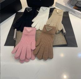 Gants de luxe Mitaines pour femmes Designer Womens Winter Wool Fleece Mitten épais chaud conduite gant de fourrure de lapin polaire à l'intérieur des gants de ski