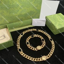 Luxe Gouden Armband Kettingen Designer Interlocking Letter Armband Sieraden Sets Met Doos