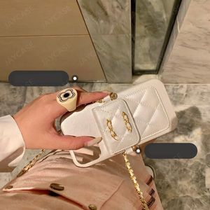 Étuis de téléphone à bandoulière avec chaîne en or de luxe pour iPhone 15 Pro Max 14 13, sac à main en cuir pour femmes, coque de téléphone antichoc -5
