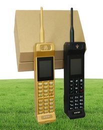 Luxe gouden klassieke kleine retro mobiele telefoons Luidspreker Heldere zaklamp Powerbank Fast Dial Magic Voice Changer Bluetooth Cell2279775