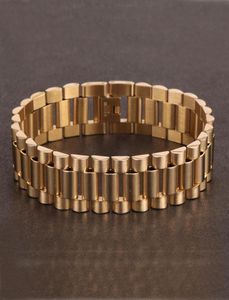 Luxe gouden manchet roestvrijstalen armband polsband heren sieraden armbanden armbanden cadeau voor hem7808067