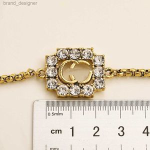 Luxe gouden diamanten armbanden ontwerp voor dames luxe cadeau armband zomer betrokkenheid bruiloft reizen dubbele letter armband roestvrij staal vintage sieraden nieuw