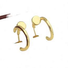 Luxe gouden oorbellen oorbellen nagels oorbellen voor vrouwen prachtige eenvoudige fi diamd hoepel dame moissanite j q2ns#