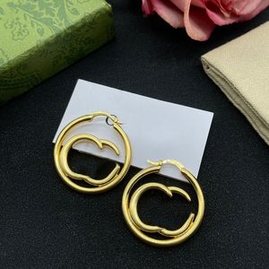 Boucles d'oreilles en or de luxe pour femmes bijoux de créateur boucle d'oreille de luxe avec boîte G cerceaux femmes grand cercle boucles d'oreilles Piercing Bracelet anneau
