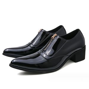 Luxe Or Hommes Chaussures En Cuir À Talons Hauts Mocassins Designer Chaussures Habillées Hommes Mariage Chaussures Formelles Grande Taille 46 Pour Garçons Bottes De Fête