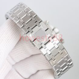 Montre de luxe pour hommes en or Super longue montres-bracelets à quartz bracelet en acier inoxydable 41mm miroir saphir lumineux Designer Auto Date335n