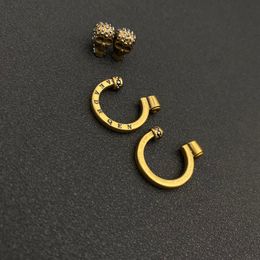 Pendientes de oro de lujo Diseñador de marca NUEVO ALTO RETRO ALTO Moda Tendencia de la moda Pendientes Diamantes de alta calidad Fiesta de cumpleaños de Boutique Gifty