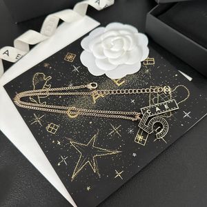 Luxe vergulde vergulde ketting merkontwerper Nieuwe digitale letter hang tag ontwerp ketting ontworpen voor modieuze trendy dames ketting met doos voortreffelijk geschenken