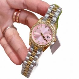 Les femmes en or de luxe regardent la marque de bracelet de 28 mm de concepteur de 28 mm montres de dame diamant pour les femmes de la fête des mères de Noël de la Saint-Valentin en acier inoxydable b j2oa #