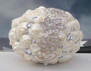 Luxury Maridage Bouquet de mariée Elegant Pearl Bride Bridesmaid Wedding Bouquet Crystal Sparkle personnalisé W2284 C9428375