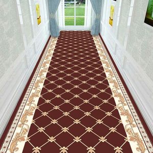 Alfombra del pasillo de lujo alfombras de escalera moderna alfombras de piso de hotel largas para el pasillo alfombras nórdicas y alfombras