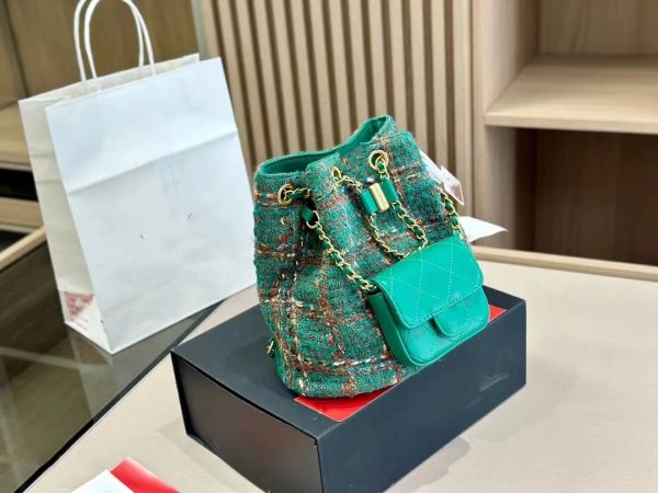 Luxus-Handtasche, modischer Designer-Rucksack, Damen-Umhängetasche, klassische, luxuriöse, gesteppte Woll-Kettentasche, Retro, vielseitig, super exquisiter Designer-Rucksack für Damen