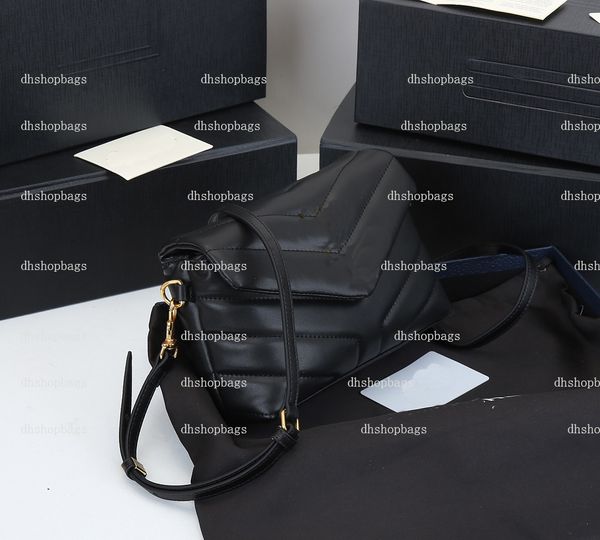 Sac à main de luxe Sac à bandoulière YSLtiys Marque Haped Designer Couture Cuir Dames Chaîne en métal Noir Clamshell Messenger Chaîne Sacs taille 20 * 14 * 7 cm