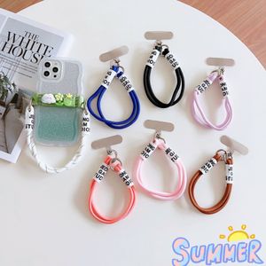 Corde de suspension de luxe, lanière de poignet tressée courte, chaîne de poignet en nylon anti-perte, cordon universel pour téléphone portable, patch porte-clés pour tous les modèles de téléphones portables