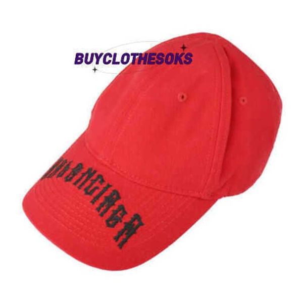 Chapeaux de luxe créateurs de mode Caps femmes hommes Broidered Baseball Cap Blnciaga Hat 570102 Taille disponible L 58cm 100% Coton Red Tattoo Logo Wl