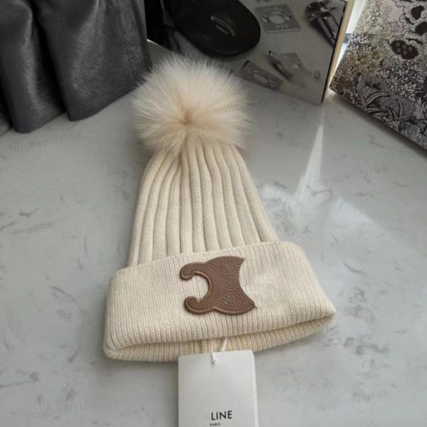 Chapeaux de luxe pour hommes bonnet de laine de créateur hiver bonnets tricotés de marque CEL 9 couleurs cheveux de lapin protection contre le froid protection auditive hiver chapeaux ajustés de luxe