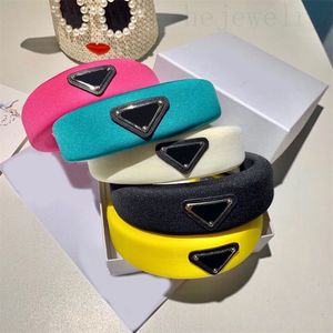 Luxe hoofdband mode dame haarband ins mooie driehoek straat uniek schattig populair vakantiecadeau geruit effen kleur designer hoofdbanden voor dames ZB056 e4