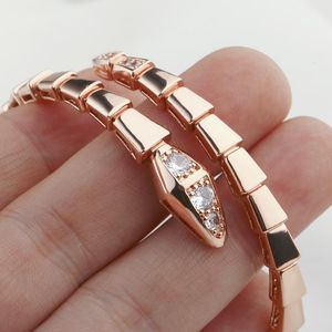 Luxe hartarmband Gold Bangle Designer Diamond armbanden voor vrouwen Snake Dames designer sieraden roestvrijstalen dames armband Engagement bruiloft geschenk