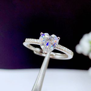 Luxe coeur anneaux pour femmes S925 argent mariage fiançailles bijoux de mariée cubique zircone pierre élégant anneau accessoires mignon
