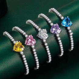 Luxe hartvorm kristallen armband voor vrouwen mode hartketen armbanden striktestige armband bruids juwelen accessoires