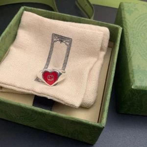 Luxe hartvormige zilveren ringontwerper titanium band ringen klassieke sieraden mode dames dames ringen cadeau
