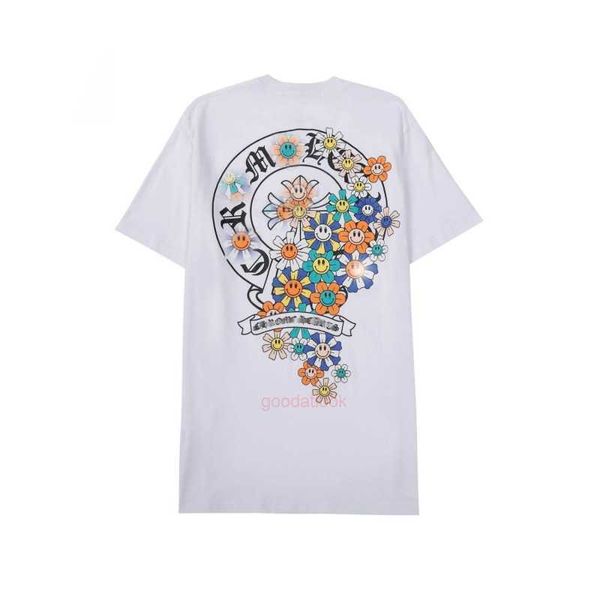 Corazón de lujo Verano Camiseta para hombre Ch Marca Chromees Letra Sánscrito Cruz Patrón Camisetas Diseñadores Jersey Tops Camisetas de algodón Mujer Camisetas Camisas