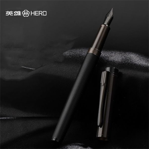 Pluma estilográfica HERO Black Forest de lujo Extremadamente negro oscuro Oficina de negocios Útiles escolares Plumas de tinta 220812