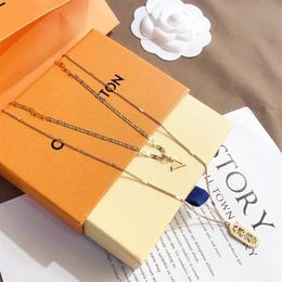 Luxe high-end sieraden ketting charme modeontwerp ketting 18k vergulde lange keten designerstijl populair merk voortreffelijk G261m