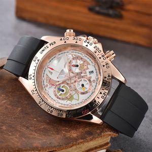 Luxe high-end heren quartz horloge van hoge kwaliteit saffier 41mm skelet datejust sport waterdichte lichtgevende tape merk horloges