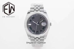 EW Factory Mens Watch Super Quality 41mm 126334 126333 Président Wimbledon Watchs Power Reserve Cal.3235 Mouvement mécanique Automatique pour les montres-bracelets pour hommes