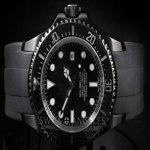 Luxe merkhorloges van hoge kwaliteit 116660 roestvrij staal Sea-Dweller PVD-beweging automatisch mechanisch herenhorloge rubberen band Wat234a