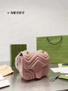 Sac de mode de haute qualité de luxe Macaron Mini Mamun Wave Pattern Sac à bandoulière Cheval Épaule Messenger Chaîne Fanny Pack Femmes petit sac carré18cm