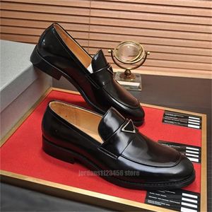 Luxe hoge kwaliteit heren formele kledingschoen masculino leer echt elegant zwart pak schoenen designer heren casual kantoor loafers