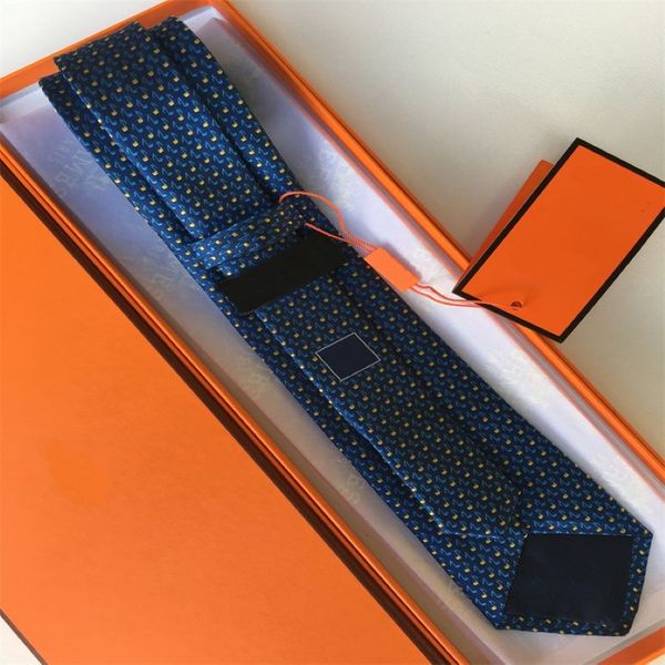 Luxe haute qualité hommes lettre cravate en soie cravate noir bleu Aldult Jacquard fête de mariage affaires tissé haut de mode Fashion248p
