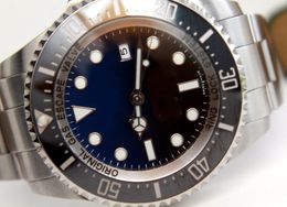 Lujo de alta calidad Sea Dweller 116660 Azul Negro bisel de cerámica Cierre original Mecánico Automático Relojes para hombre 44MM Relojes casuales para hombre