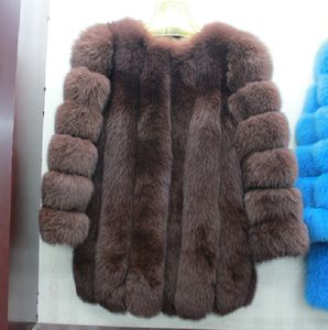 manteau de fourrure moyen et long en peau de mouton de haute qualité, manche