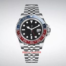 Reloj de súper calidad Relojes de pulsera Basel World 40 mm GMT 126710 126710BLRO Pepsi Red Blue Jubileo Pulsera ETA 2836 Movimiento Mecánico Automático Relojes para hombre