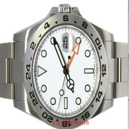 Luxe horloge van hoge kwaliteit 42 mm Explorer II 216570-77210 roestvrij wit dialAsia 2813 uurwerk mechanisch automatisch herenhorloges b250M