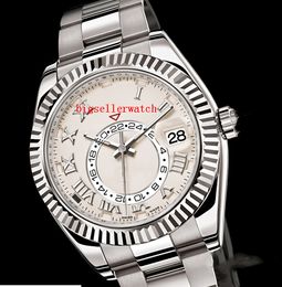Montre-bracelet de luxe de haute qualité 326939-72419 42mm blanc romain en acier inoxydable mouvement automatique montres pour hommes