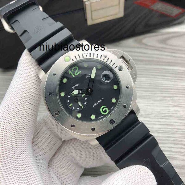 Luxury High Watch Quality Watch Diver Mecánico Gran Dial Goma luminosa fuerte 46 km