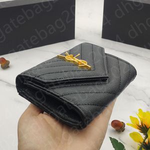 Diseñador Soporte de tarjetas largas cortas Moldias de aleta clásica Bolsos de envoltura de envoltura bolso calificado en grano de Poudre Billeteras de colgilla de cuero en relieve Bolsa de embrague de bolso liso