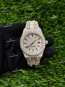Luxe hiphop horloges op maat gemaakte moissanite horloge met pass diamant tester vvs moissanite hoogwaardige ijskoude horloge voor man