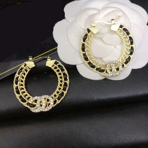 Luxe hoepel oorbellen merk brief Stud diamanten oorbellen ontwerper oorbel voor vrouwen sieraden huwelijkscadeau